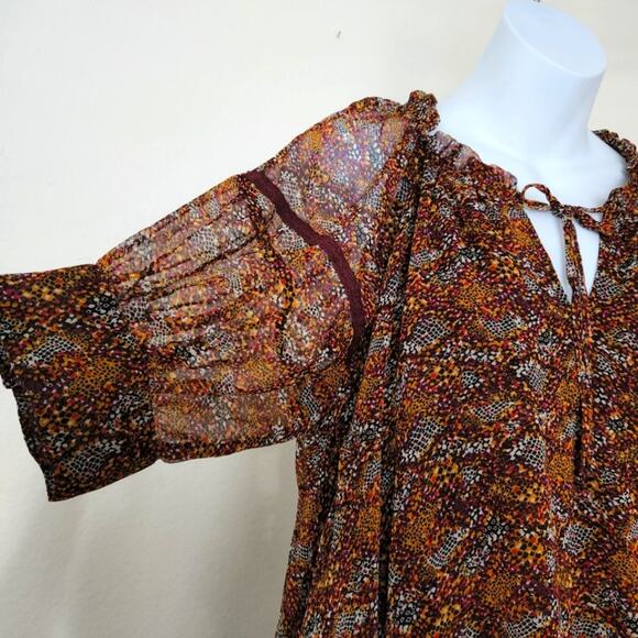 Patrons of Peace Snake Print Oversize Baby Doll Dress Size M - Picture 6 of 16